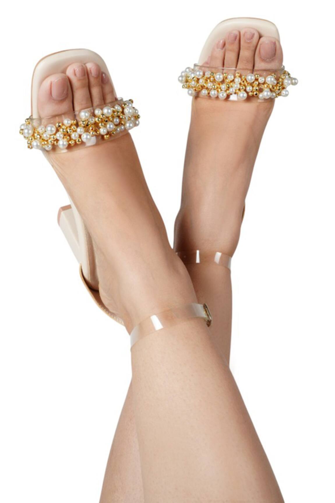 Vaidaan Designer Alka Heels with Pearl Embellishments