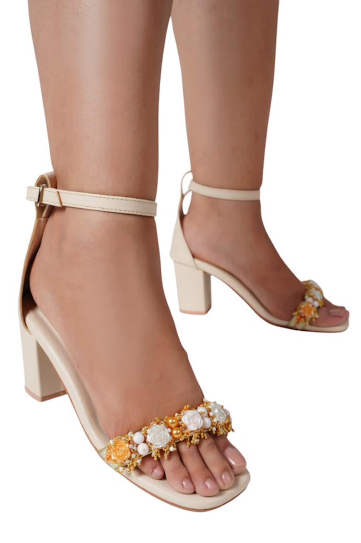 Vaidaan Chameli Heels with Pearl Embellishments