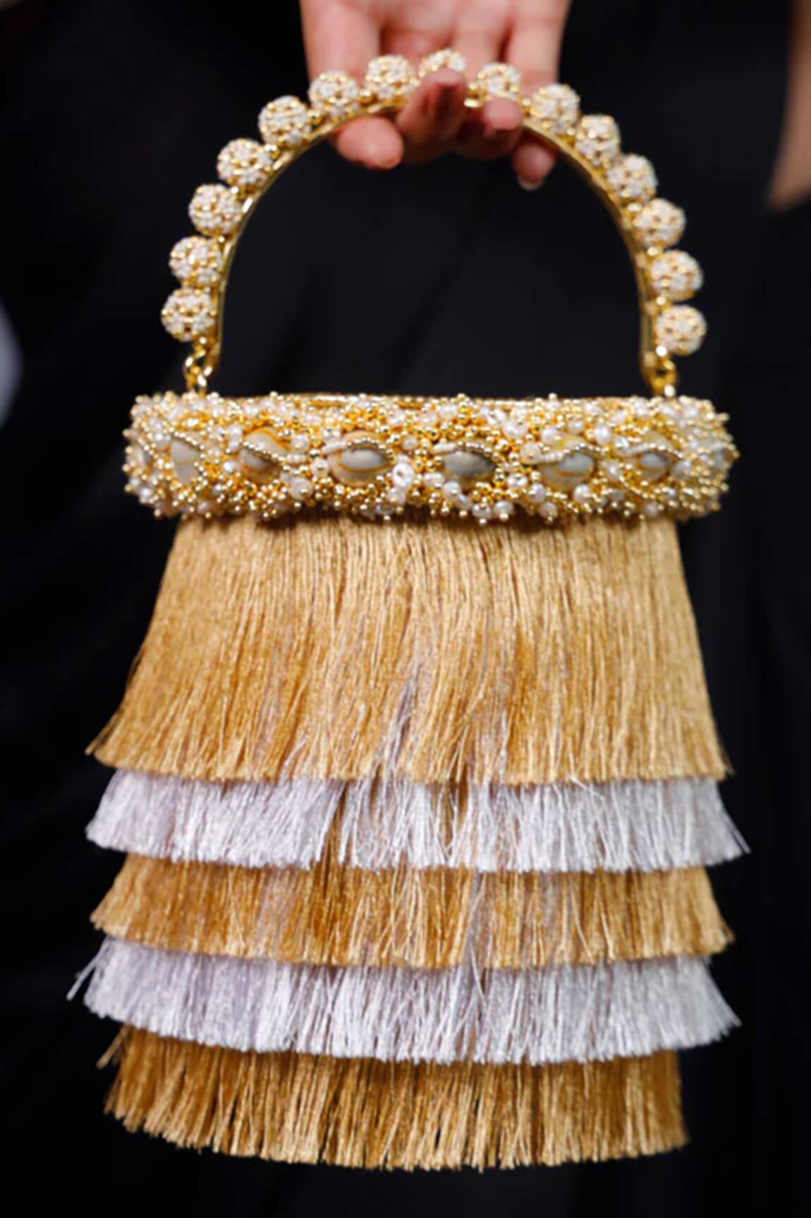 Vaidaan Designer Lola Bag with Pearl Embellishments 