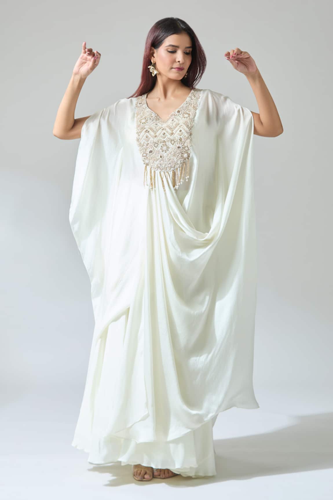 Samyukta Singhania Zardozi Embroidered Kaftan & Pant Set 