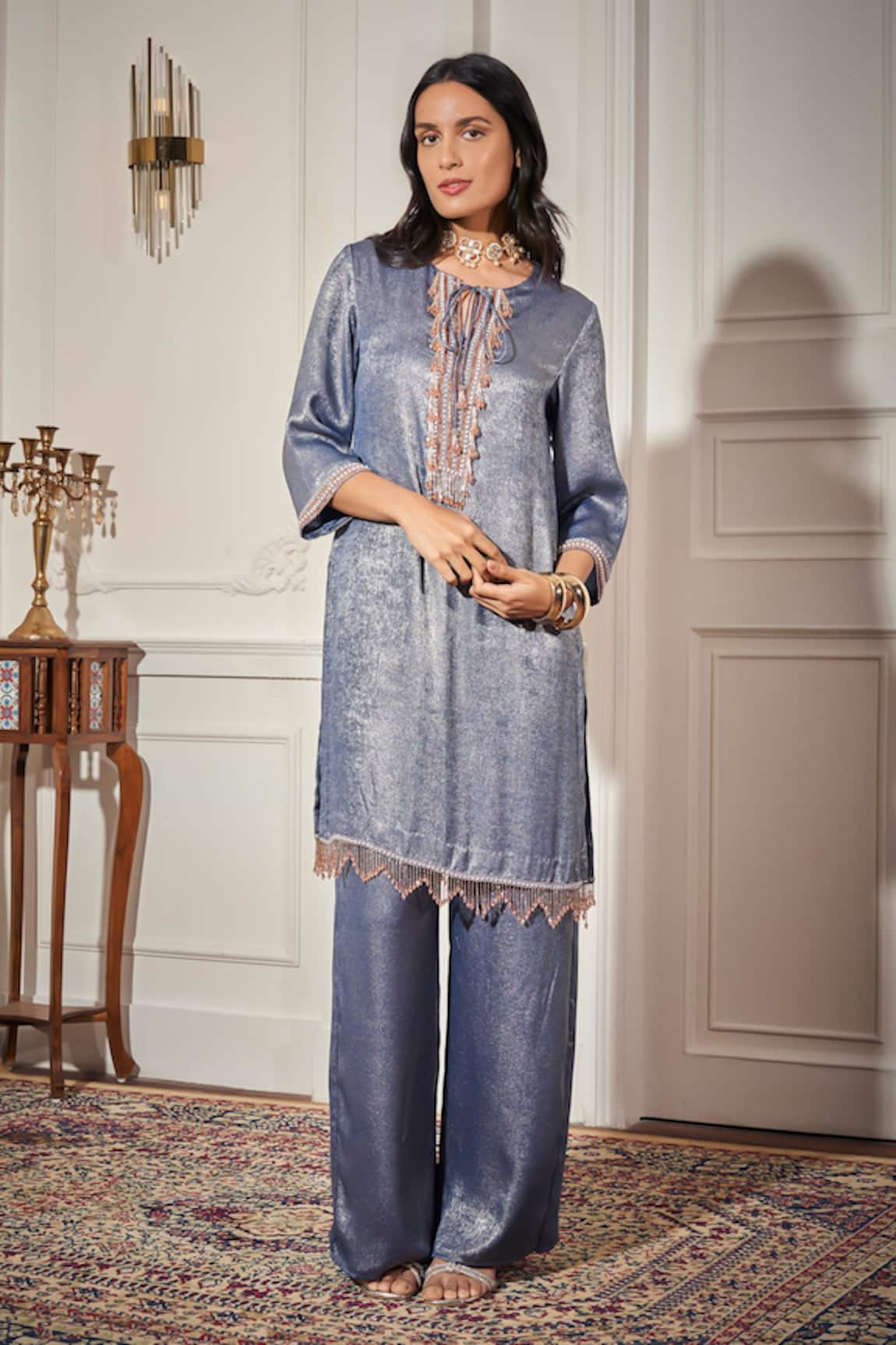 Rimple Agrawal Designer Sequin Kurta Set 