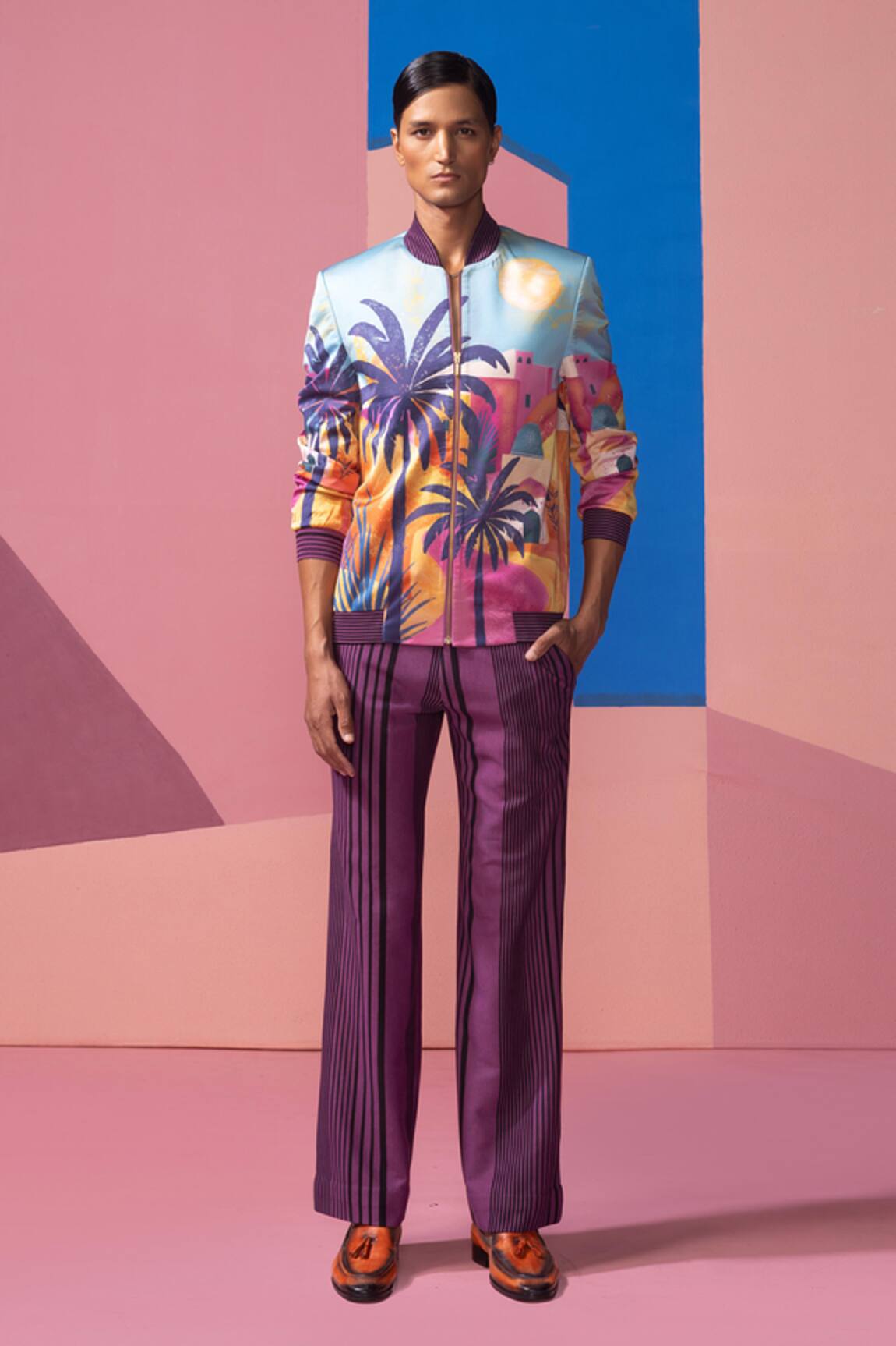 Nautanky Sunlight in the Desert Bomber Jacket Set 
