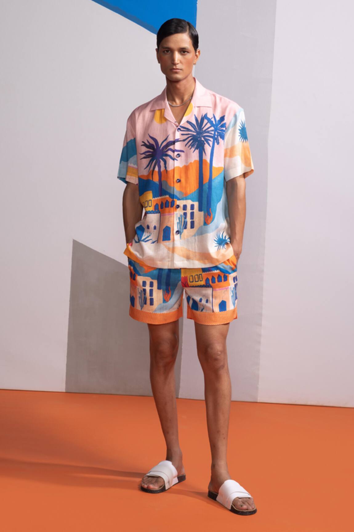 Nautanky Cosmic City Printed Shirt & Shorts Set 