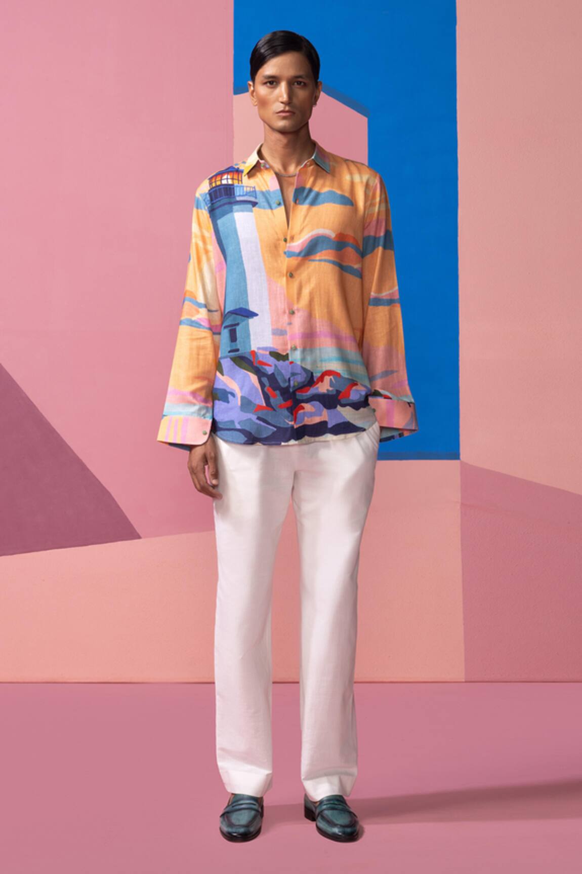 Nautanky Designer Lighthouse Full Sleeve Shirt 
