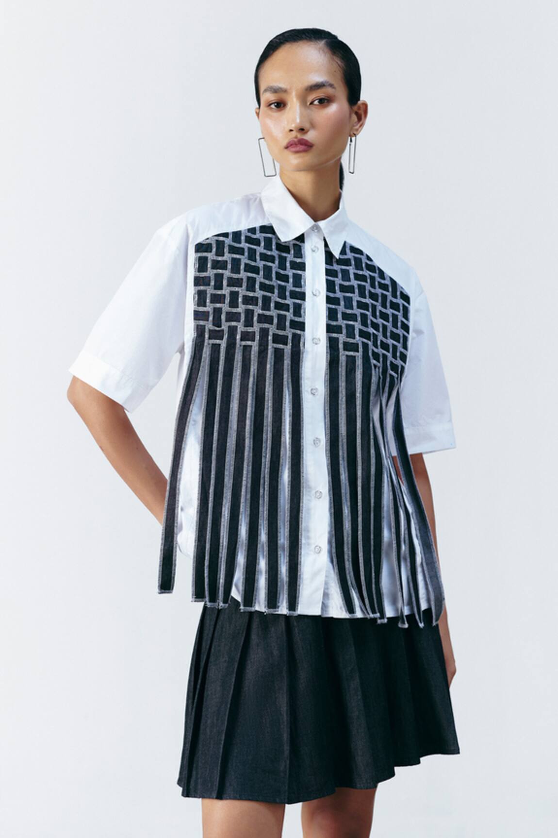Mellowdrama Weave Work Boxy Shirt 