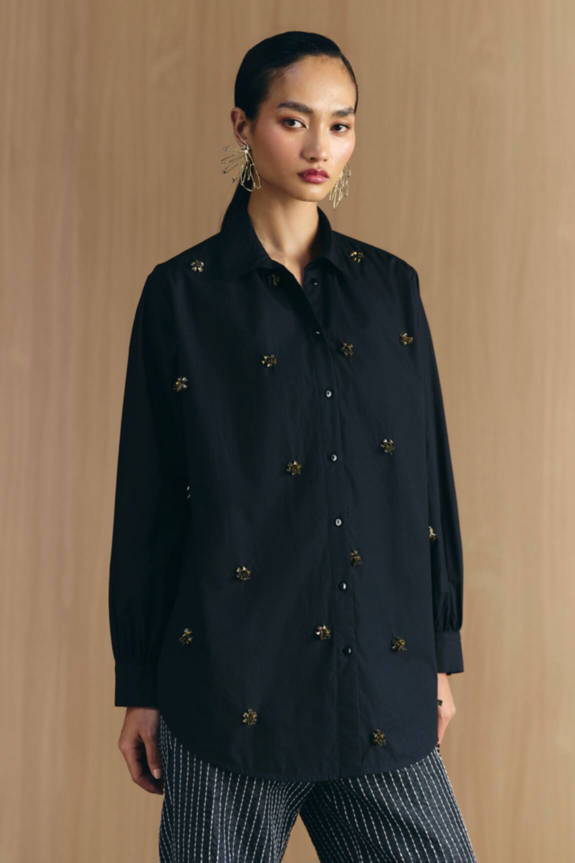 Mellowdrama Black Embellished Shirt 