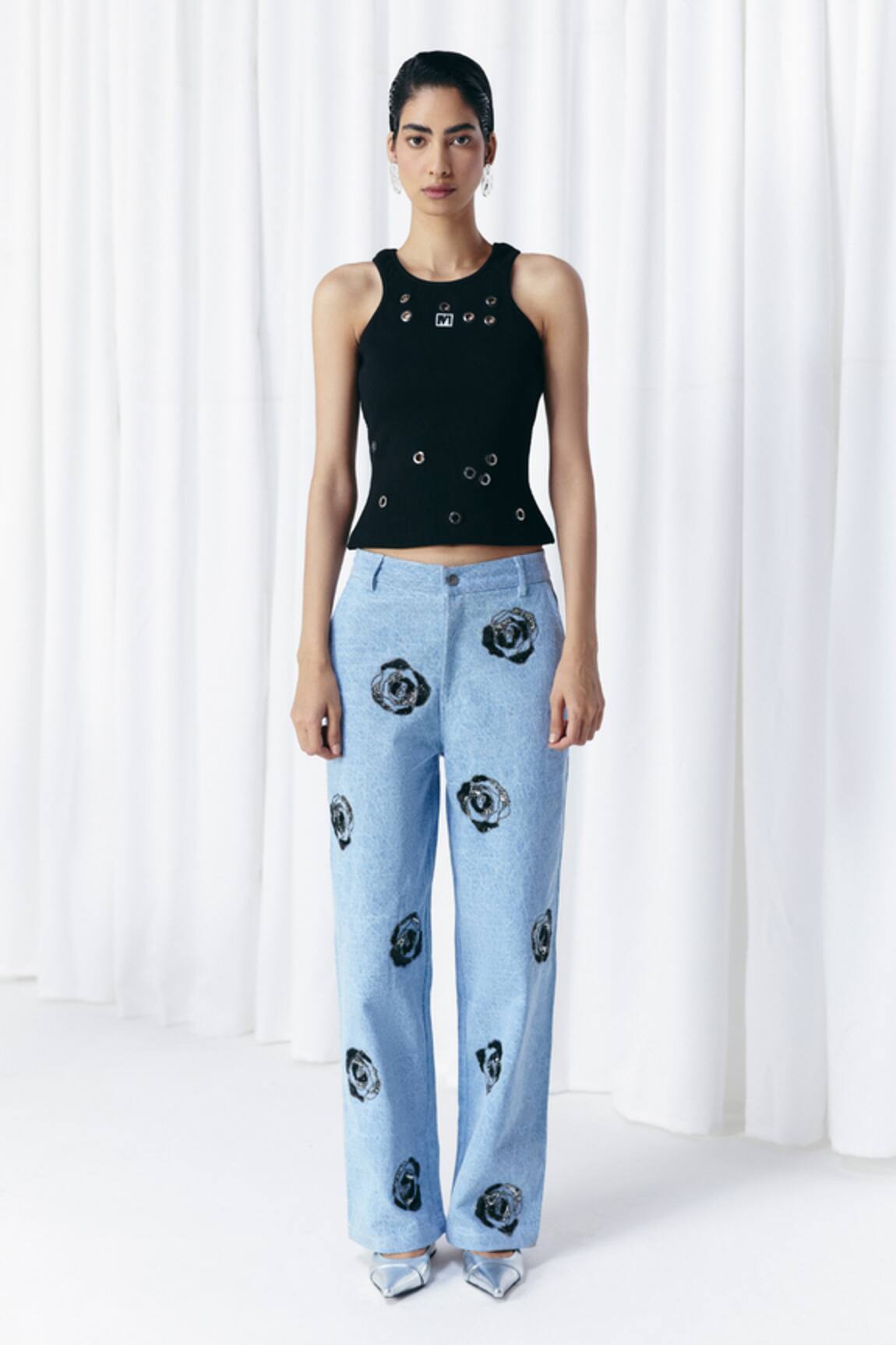 Mellowdrama Eyelet Rib Top 