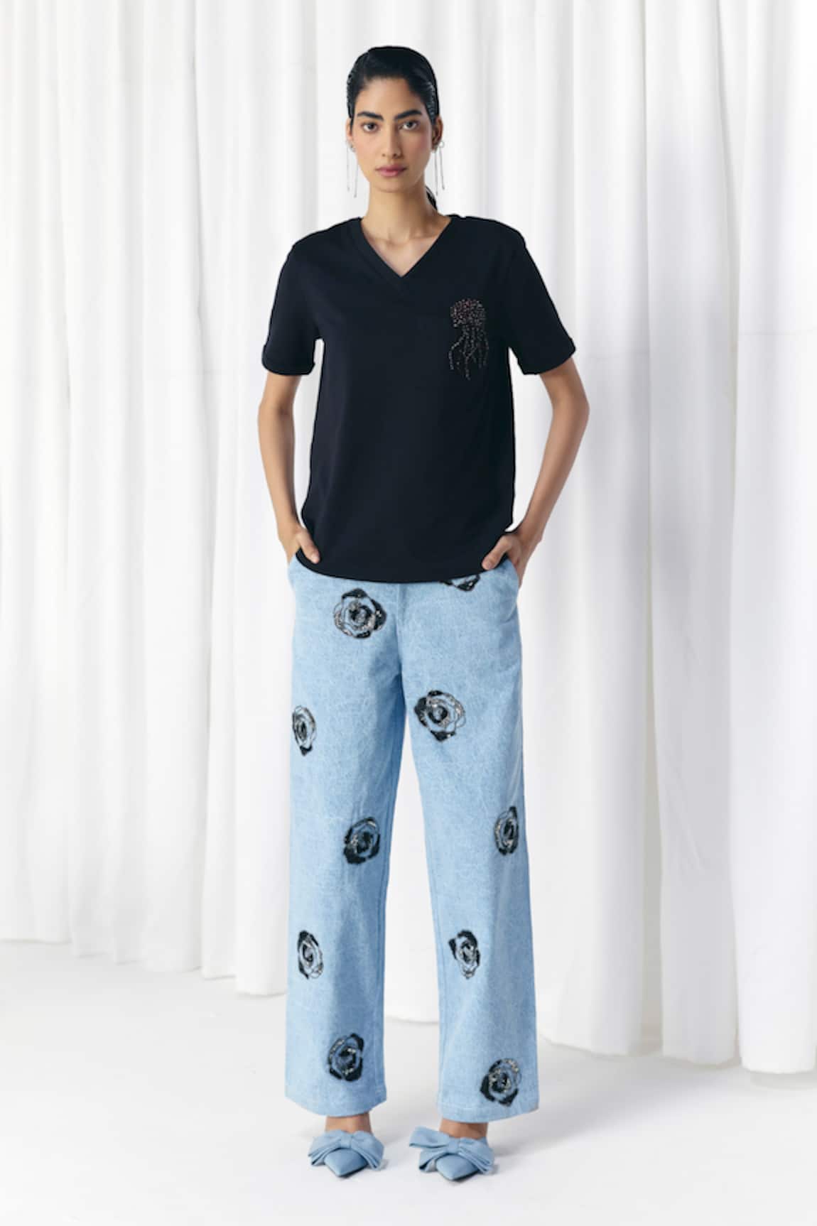 Mellowdrama Jellyfish Embellished T-shirt 
