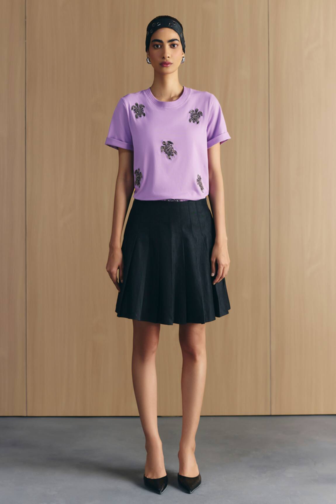 Mellowdrama Pleated Denim Skirt 