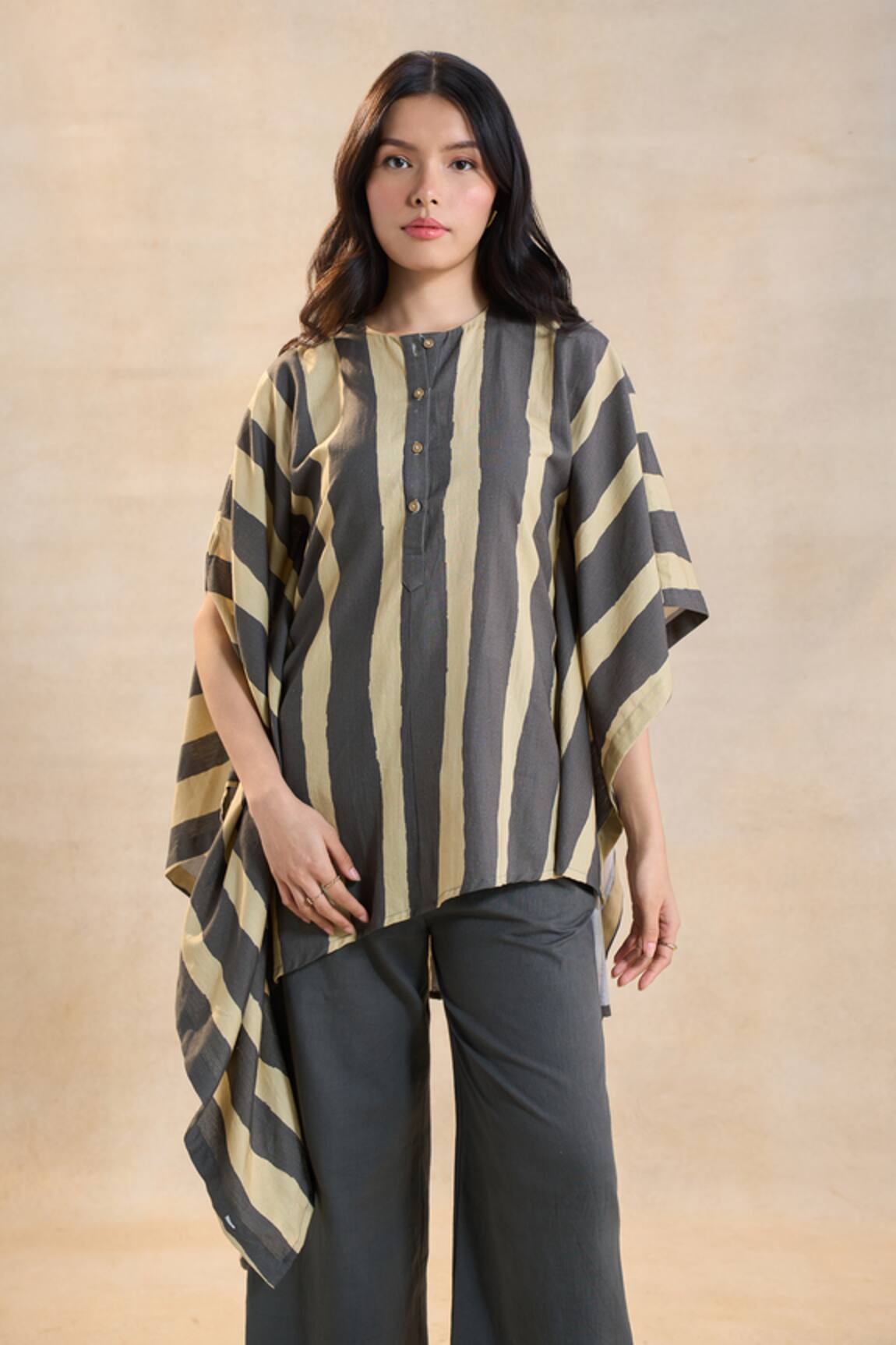 Vedika M Striped Noon Kaftan Top 