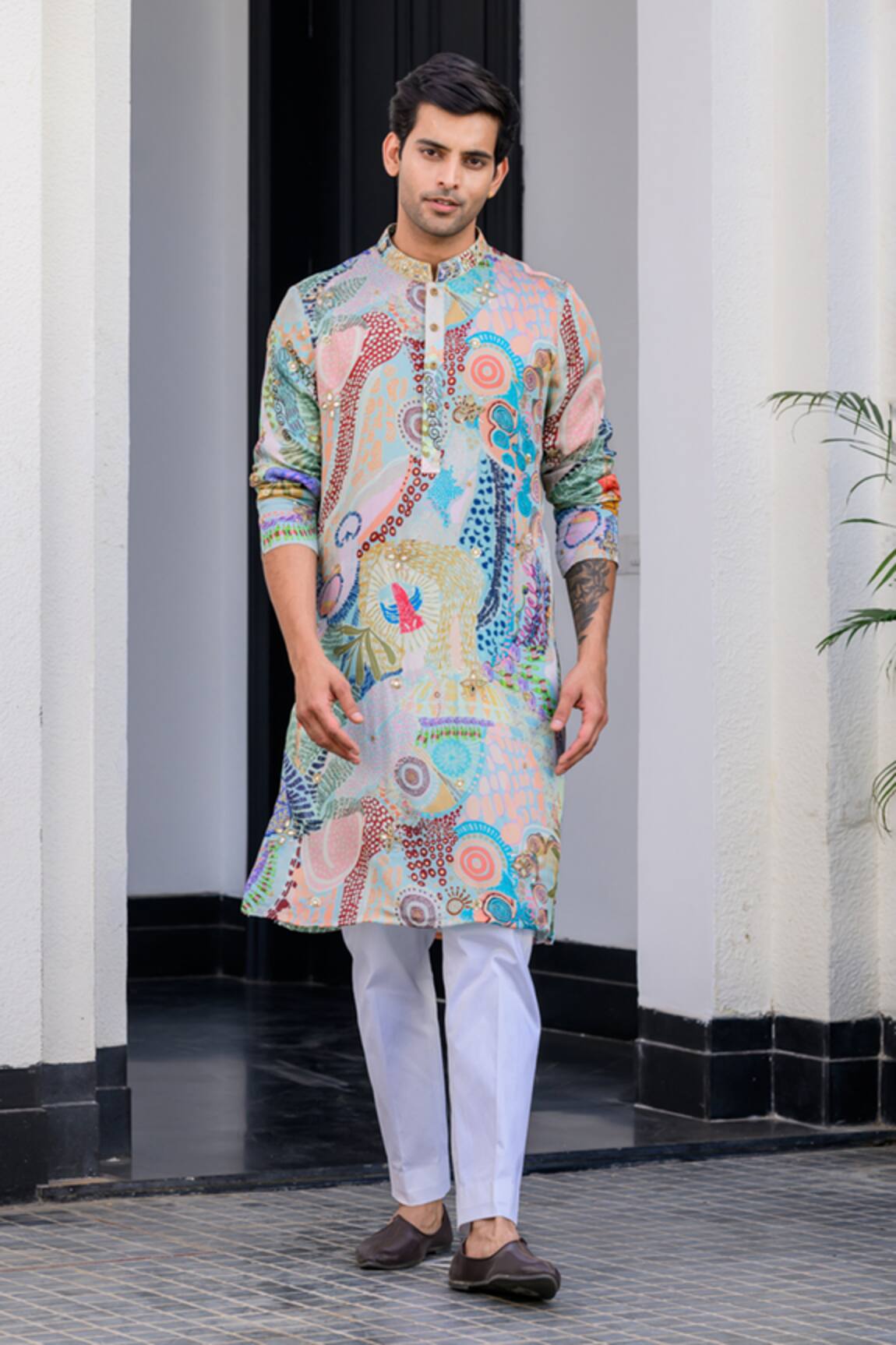 JUHI BENGANI Multi Colour Printed Kurta Set 