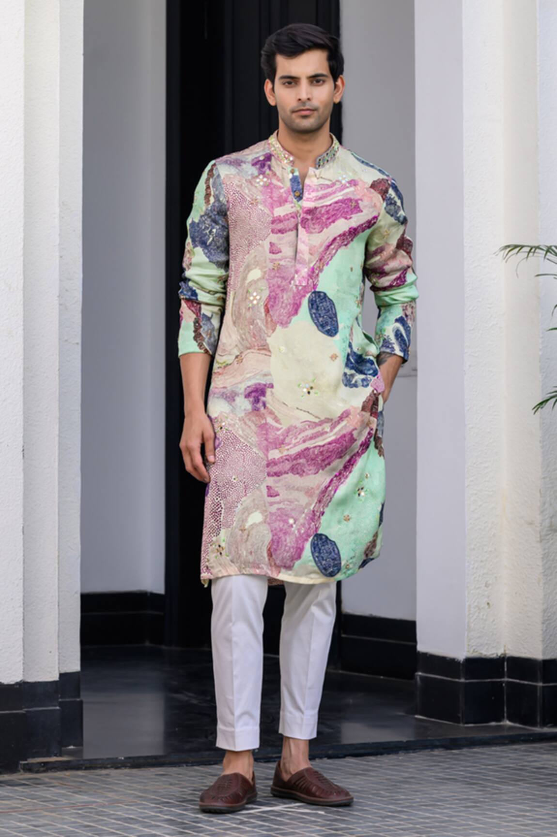 JUHI BENGANI Multi Colour Printed Kurta Set 