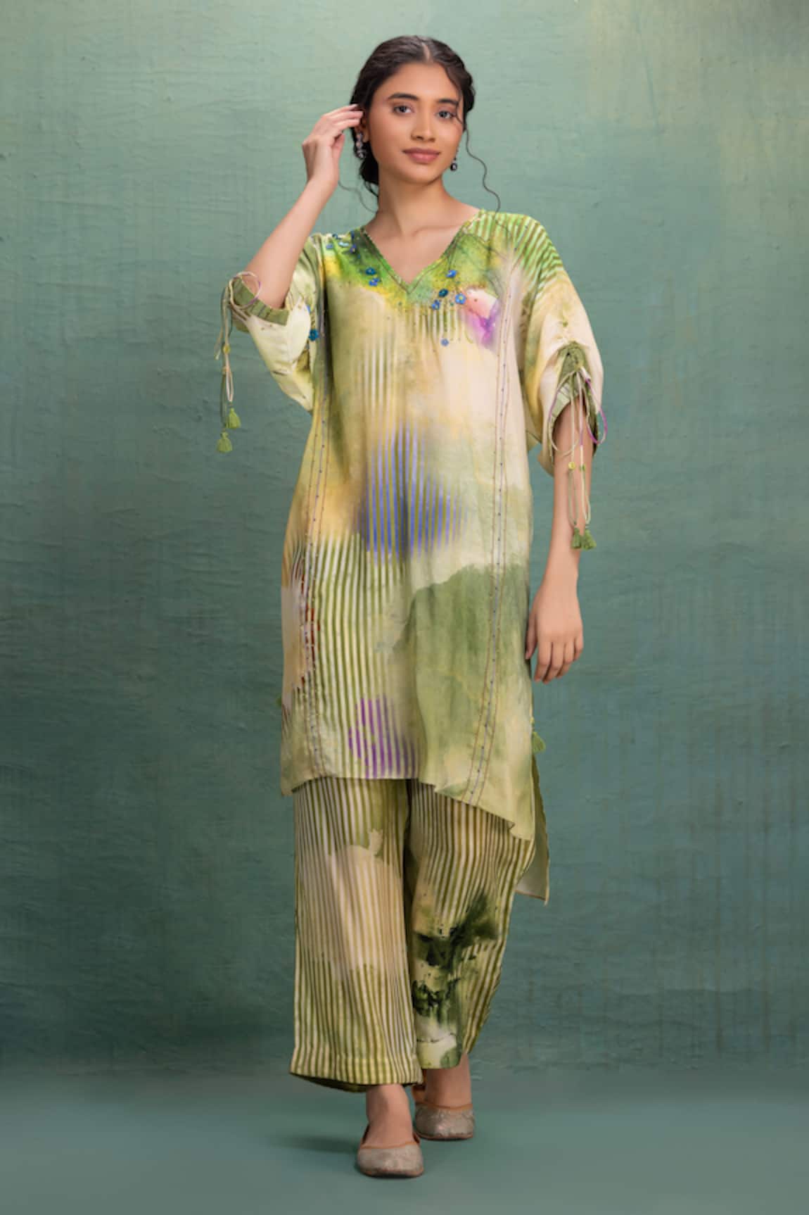 Kahani Lush Digital Print Cotton Silk Kurta Set 