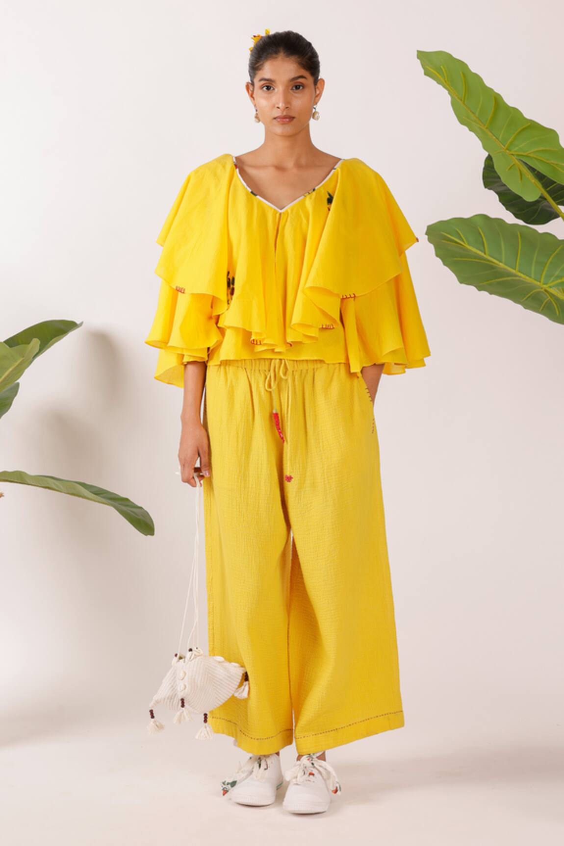 Nikasha Yellow Ruffle Top 