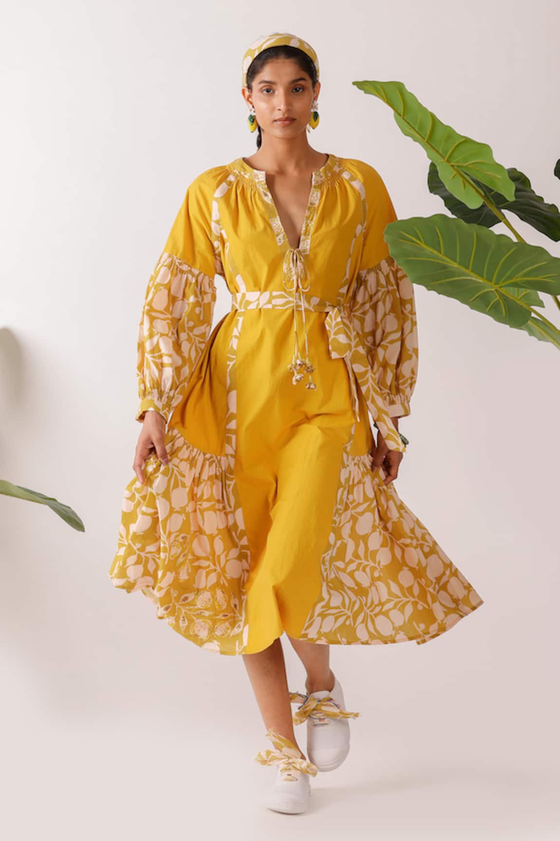 Nikasha Pomegranate Print Midi Dress 