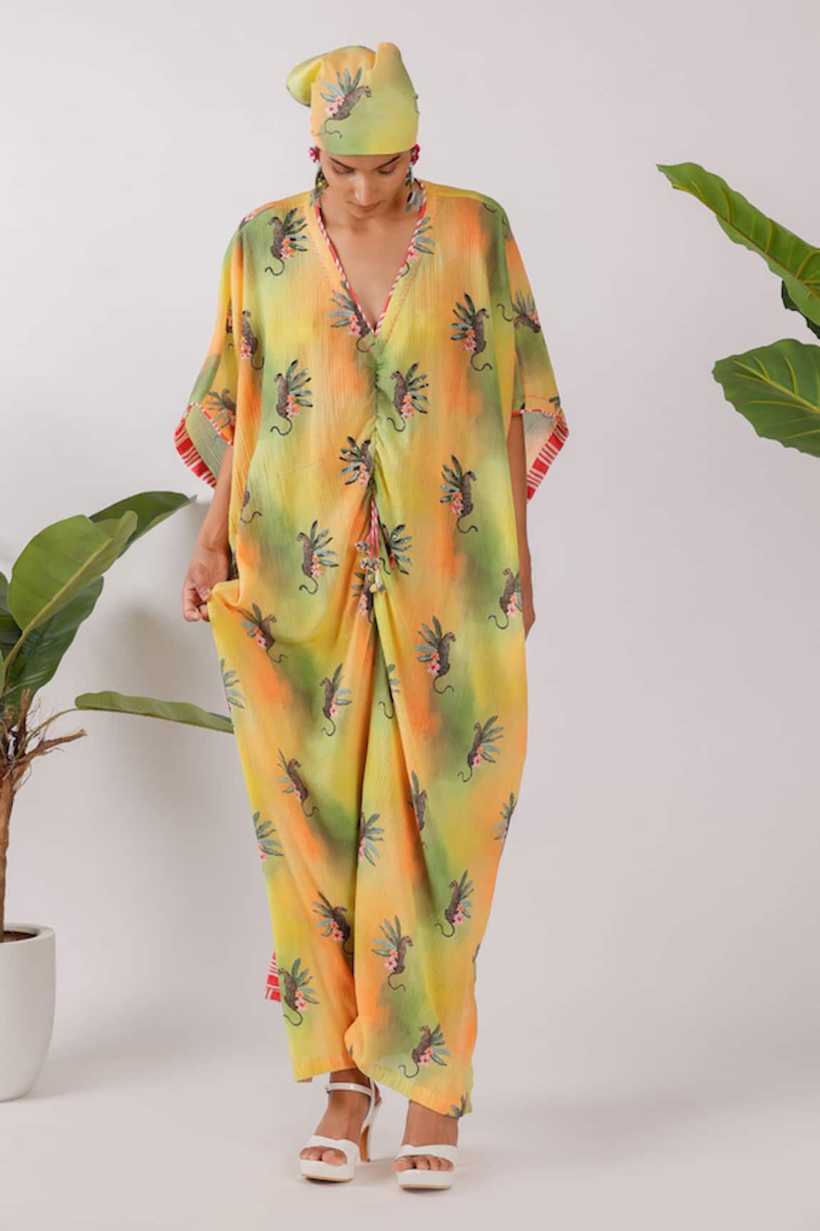 Nikasha Leopard Print Kaftan 