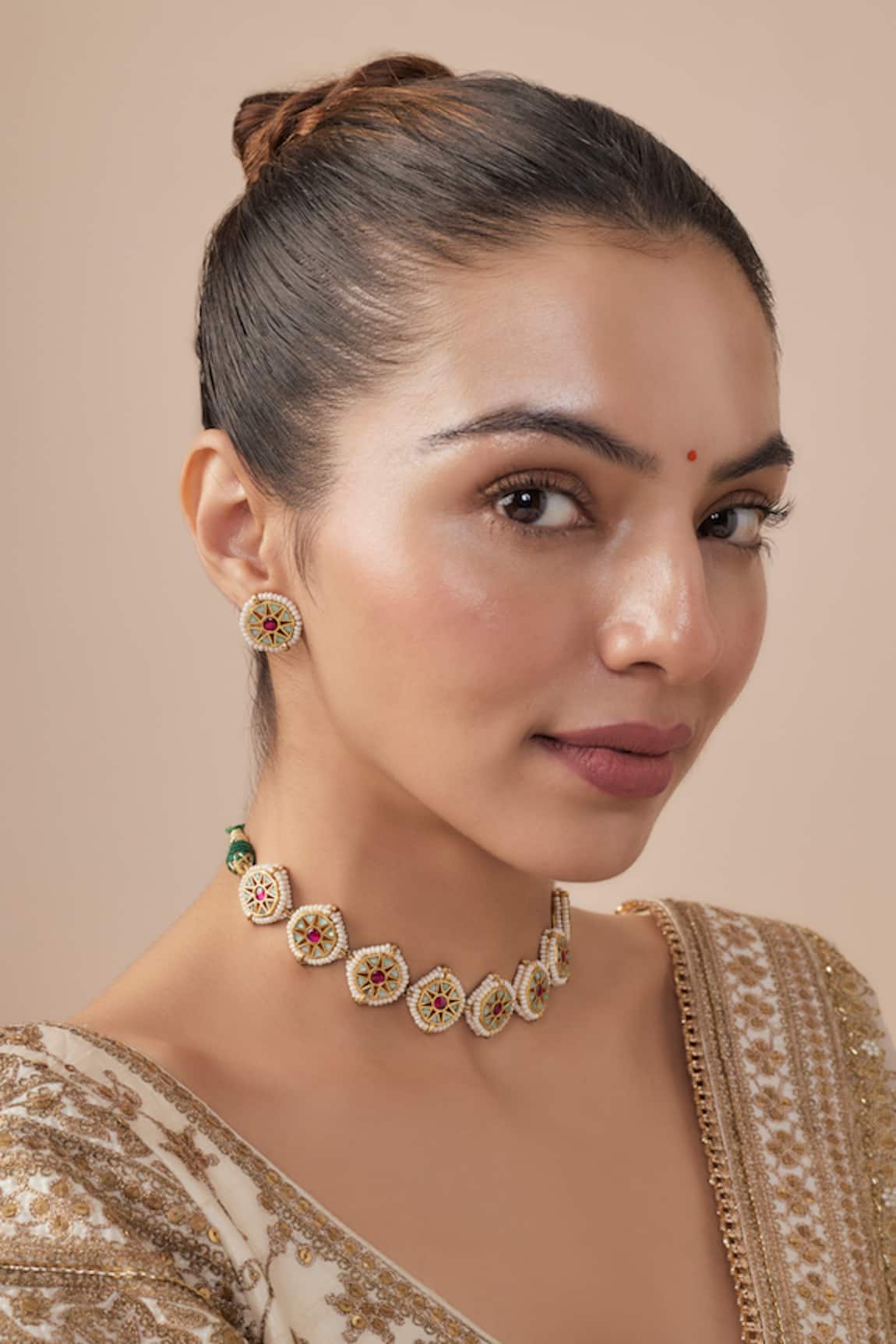 VIVINIA by Vidhi Mehra Kundan Polki Designer Jewellery Set 