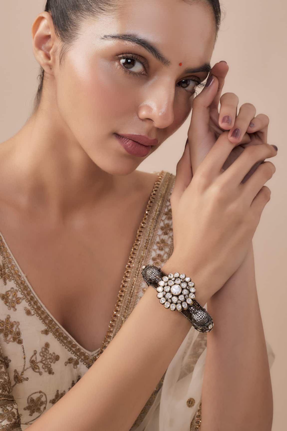 Vivinia By Vidhi Mehra Designer Zircon Embellished Bangle 