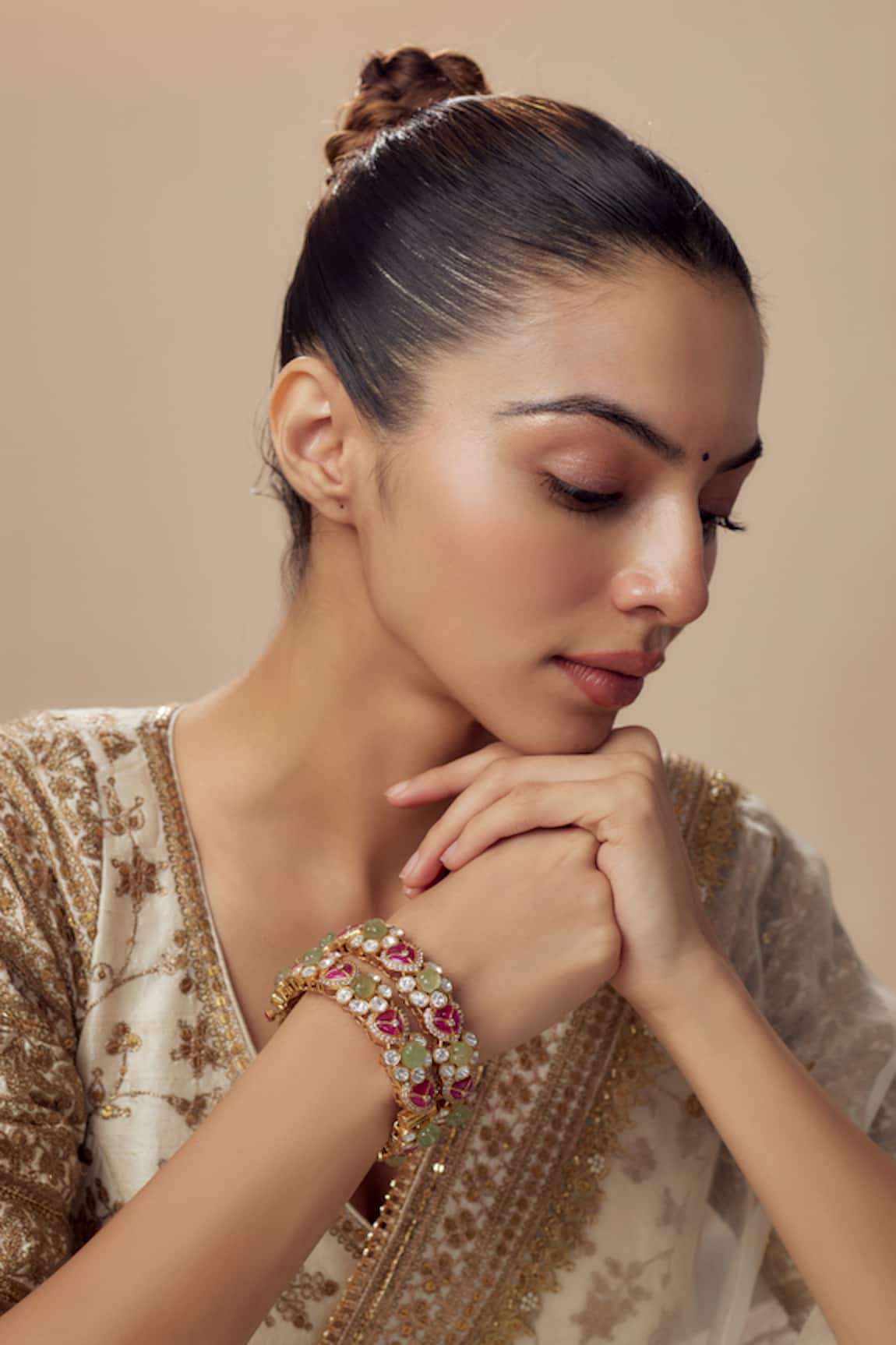 VIVINIA by Vidhi Mehra Kundan Polki Designer Bangles 