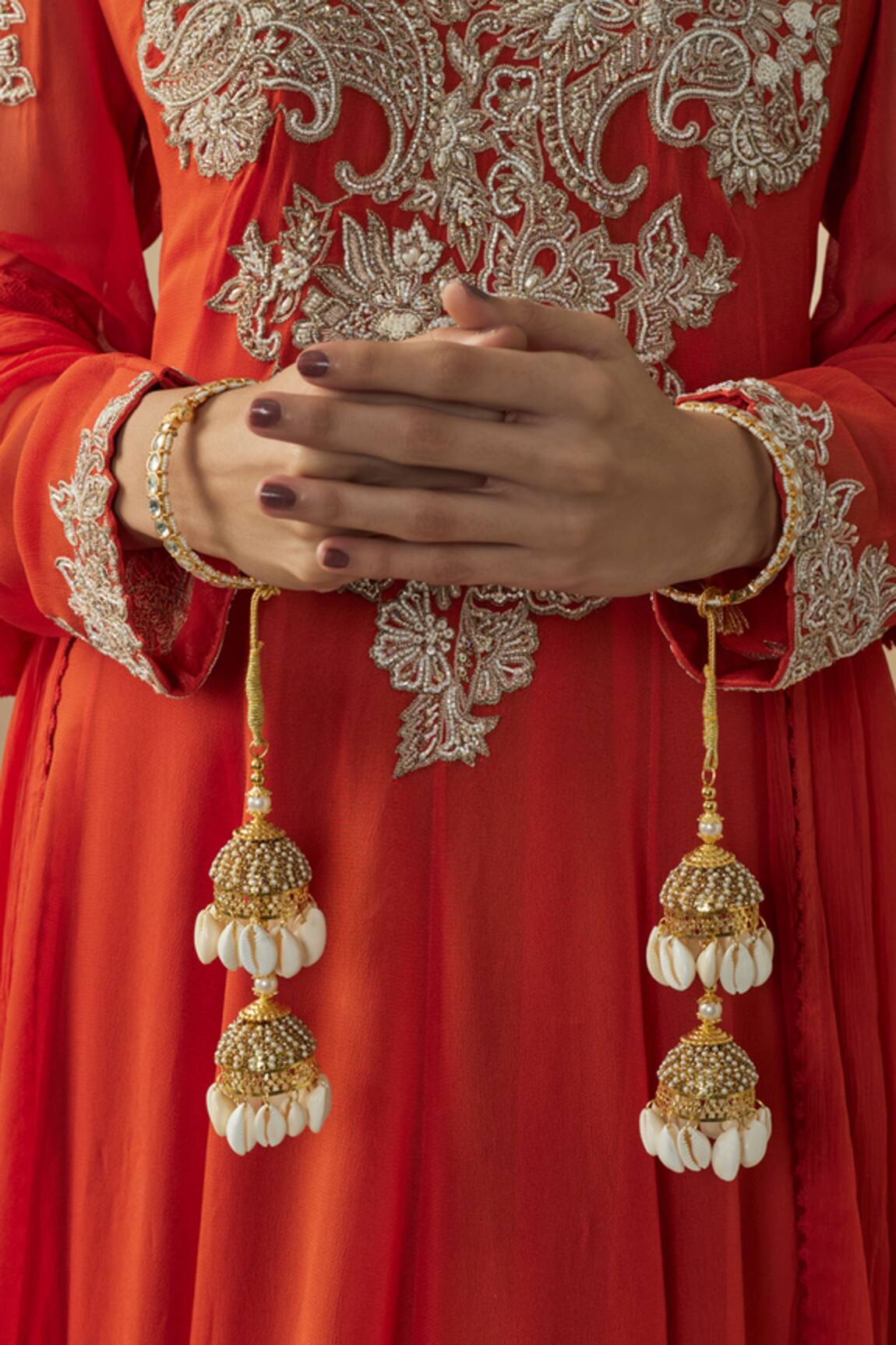 VIVINIA by Vidhi Mehra Gold Kundan Polki Kaleeras 