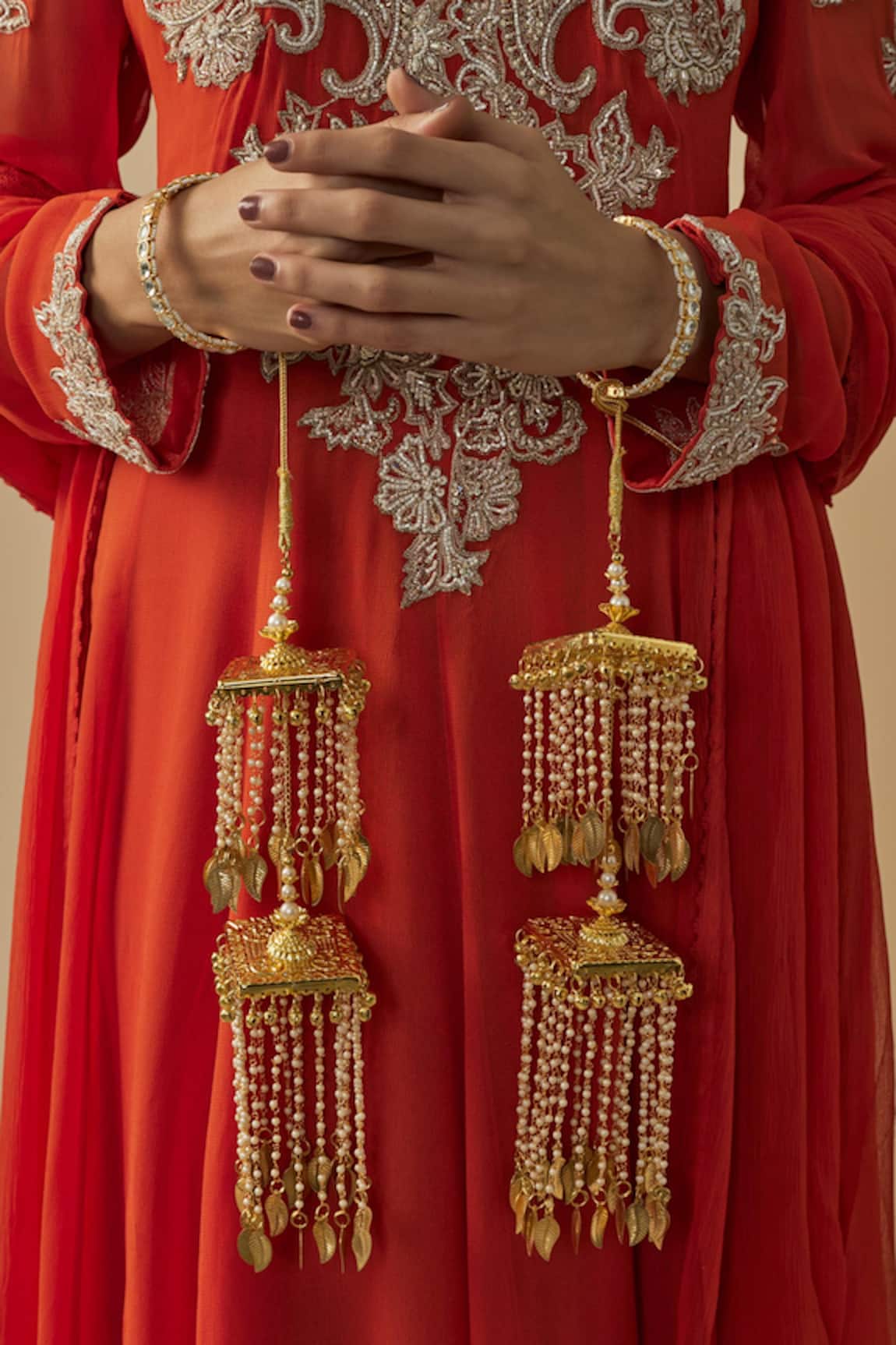 VIVINIA by Vidhi Mehra Gold Kundan Polki Kaleera Set 