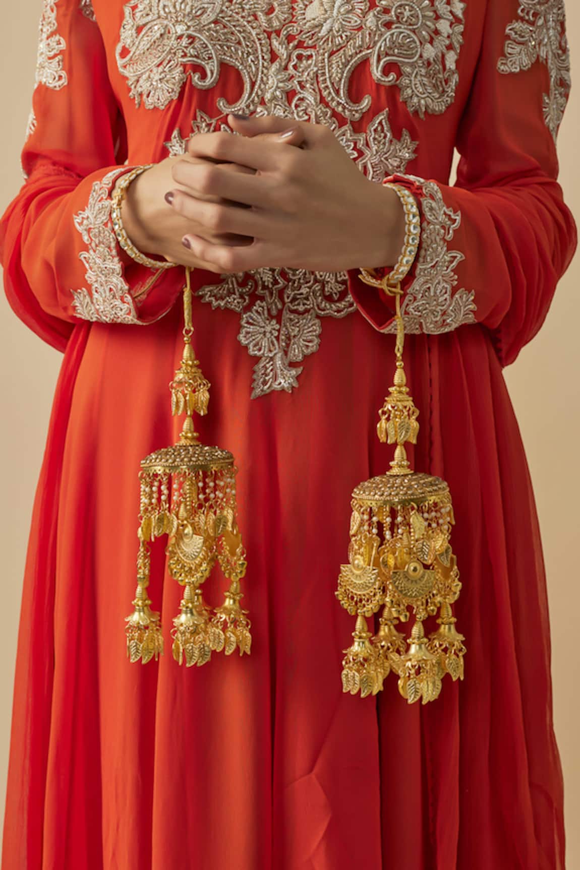 VIVINIA by Vidhi Mehra Gold Kundan Polki Kaleeras 