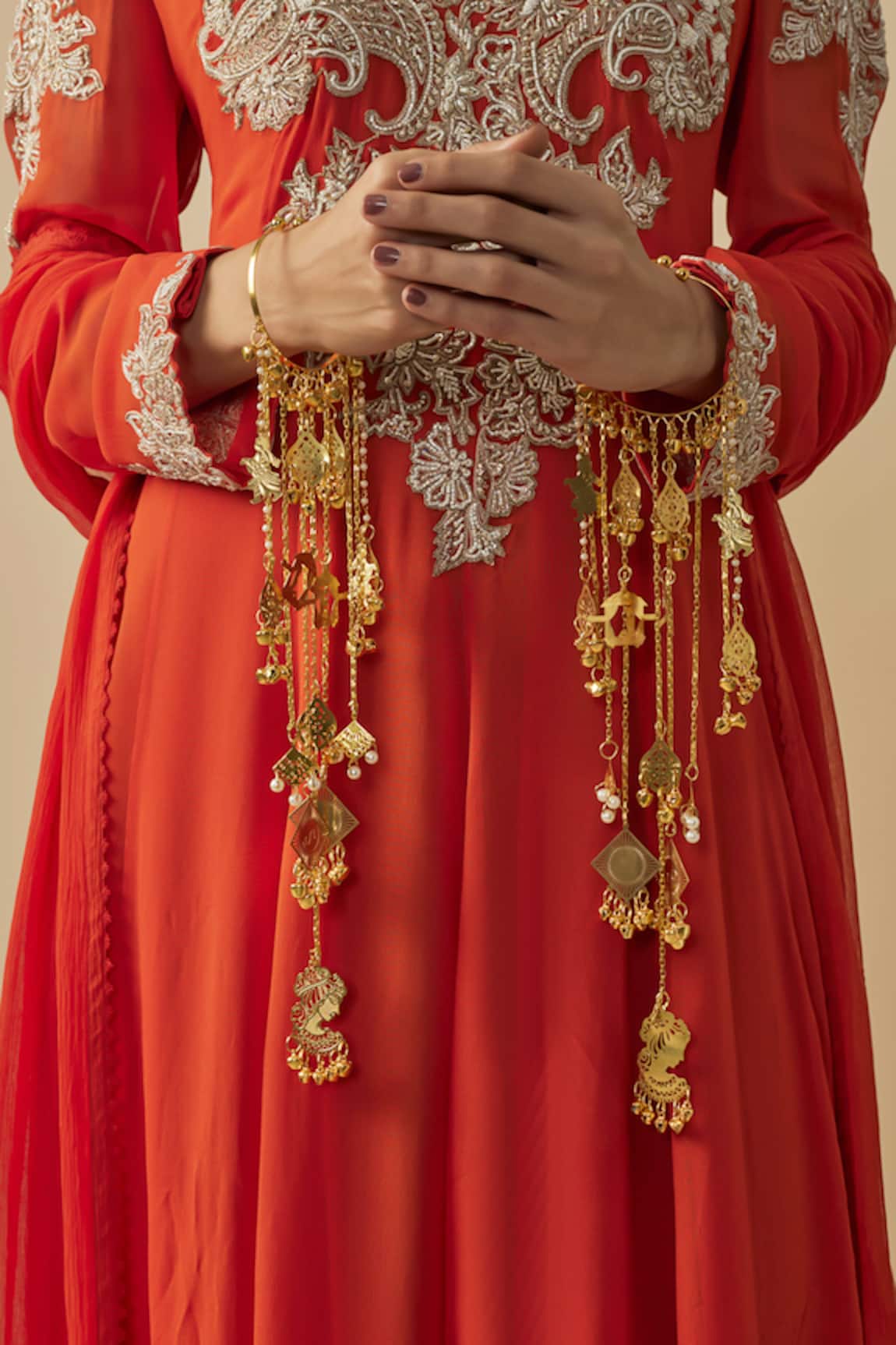 VIVINIA by Vidhi Mehra Gold Adjustable Kaleera Bangles 