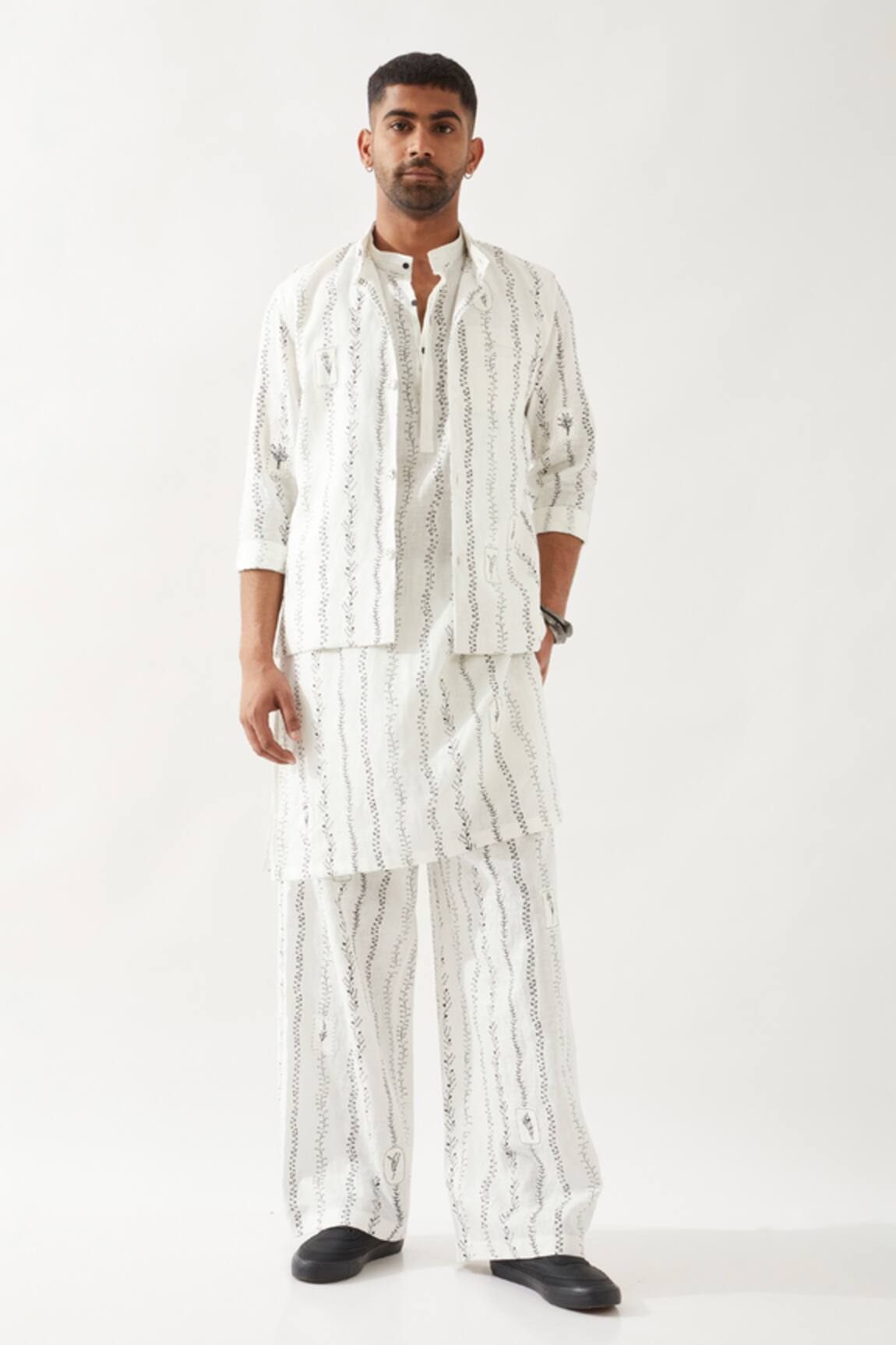 Son of A Noble Snob Madox Vine Bundi Kurta Set 