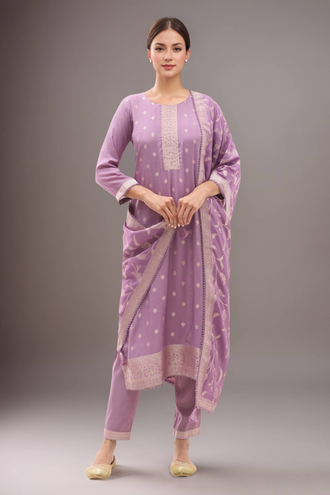 Samyukta Singhania Floret Butti Pattern Kurta Pant Set 