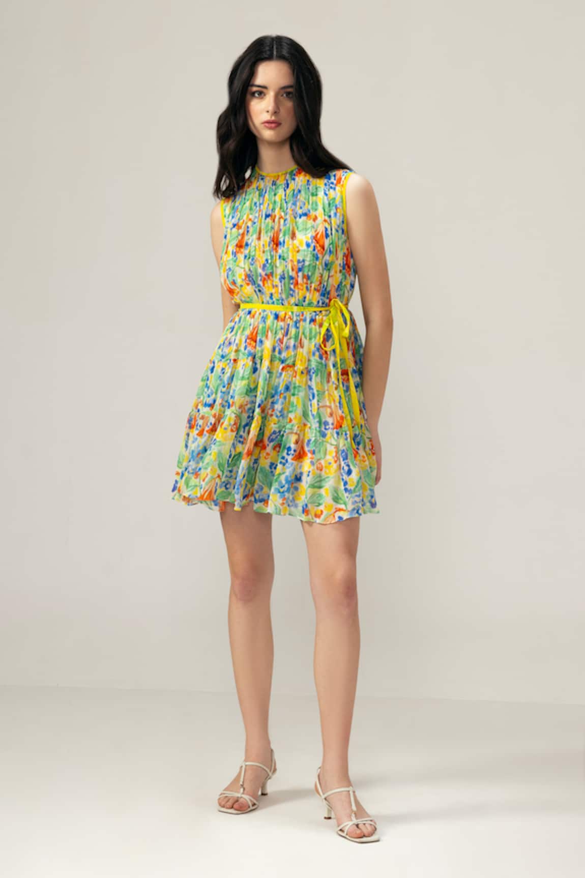 REENA SHARMA Isha Ditsy Short Dress 