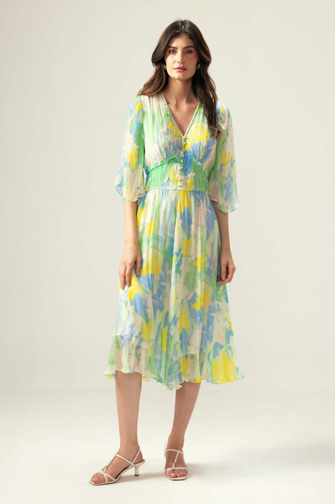 REENA SHARMA Nora Midi Dress 