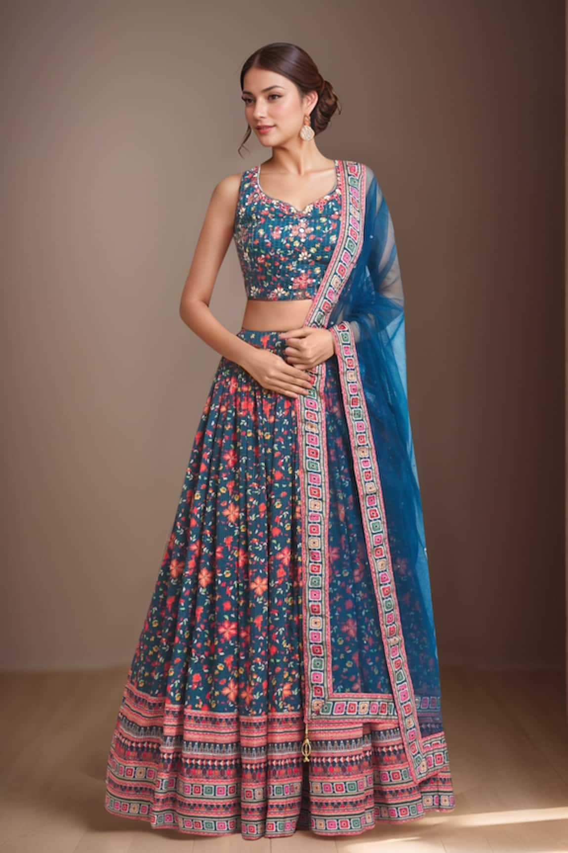 Samyukta Singhania Floral Pattern Lehenga Set 