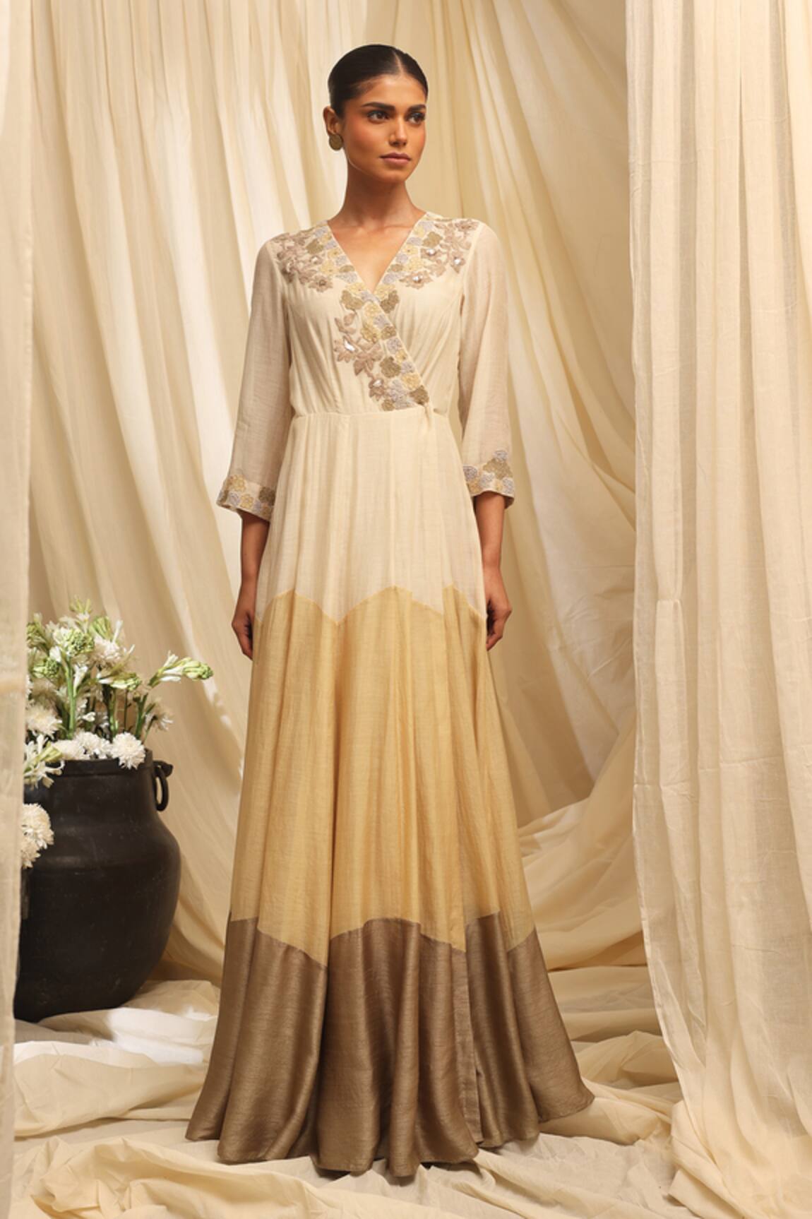 Ekru Sunset Grove Maxi Dress 