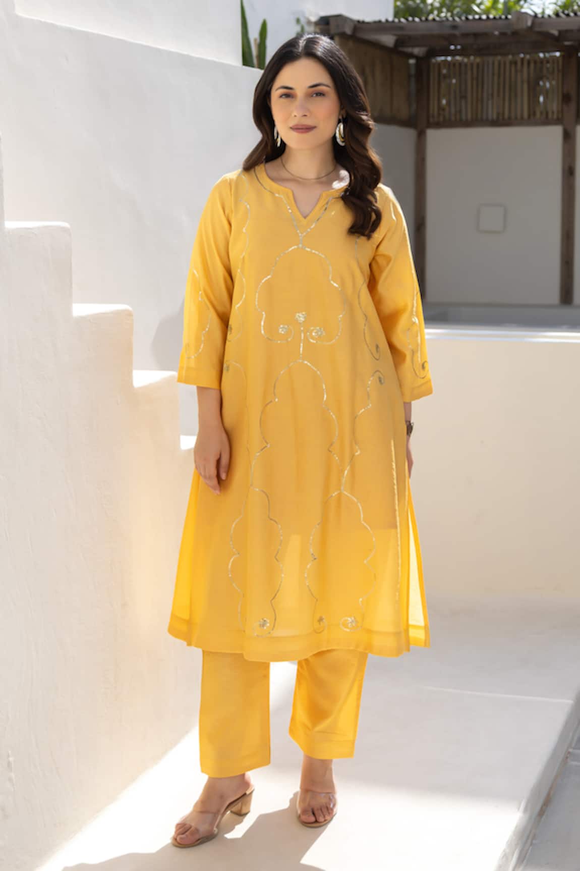 ASRUMO Marigold Glow Chanderi Co-Ord Set 
