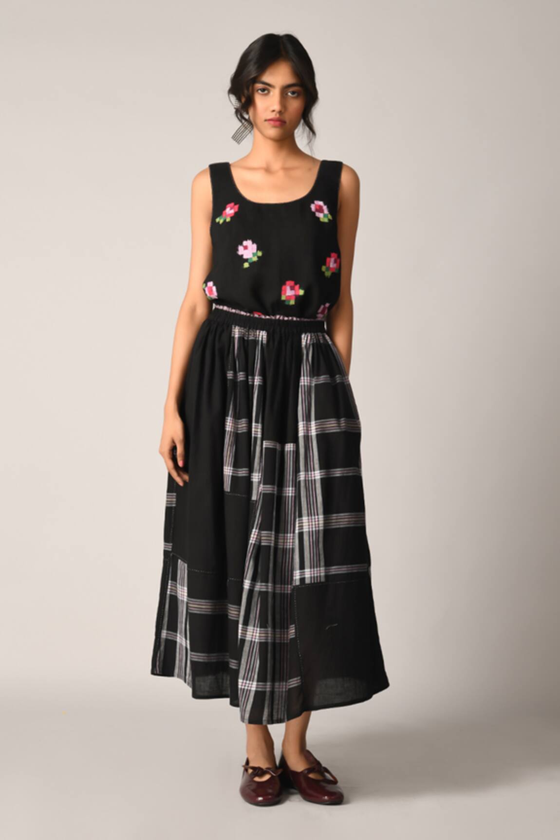 Payal Pratap Coziae Patchwork Long Skirt 