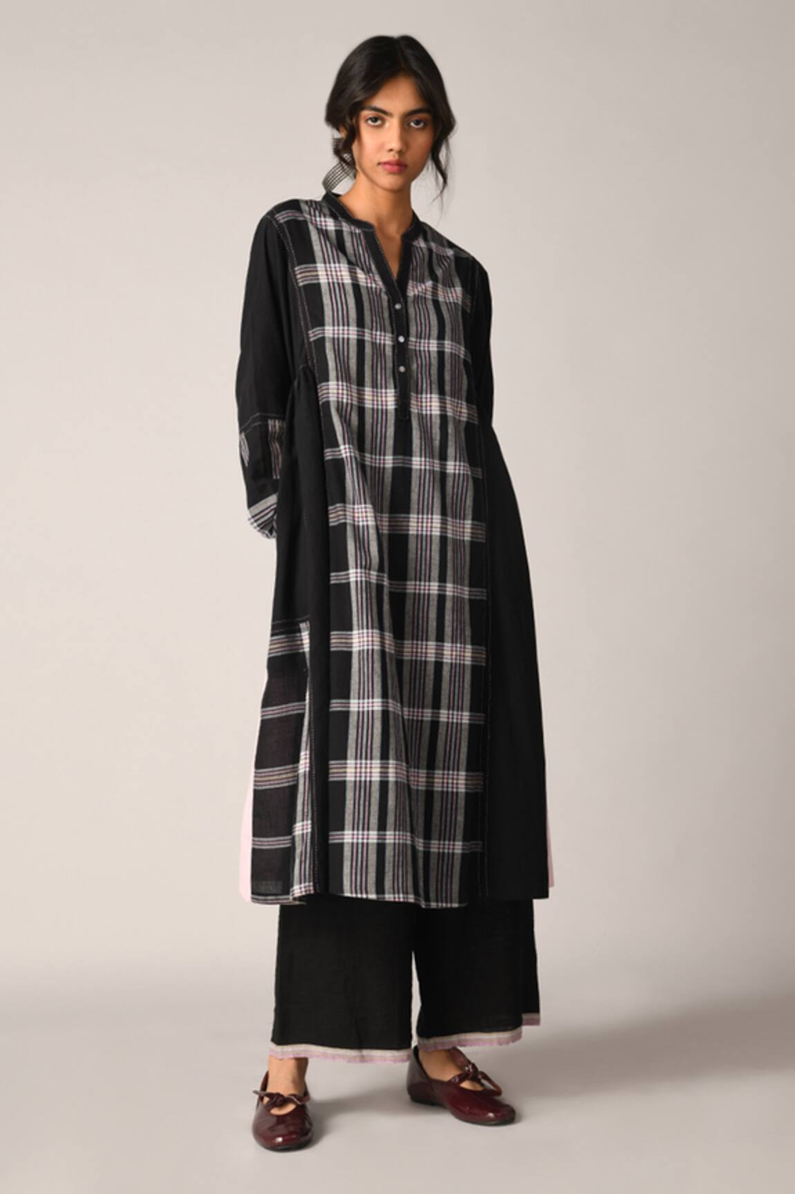 Payal Pratap Black Handloom Cotton Tunic 