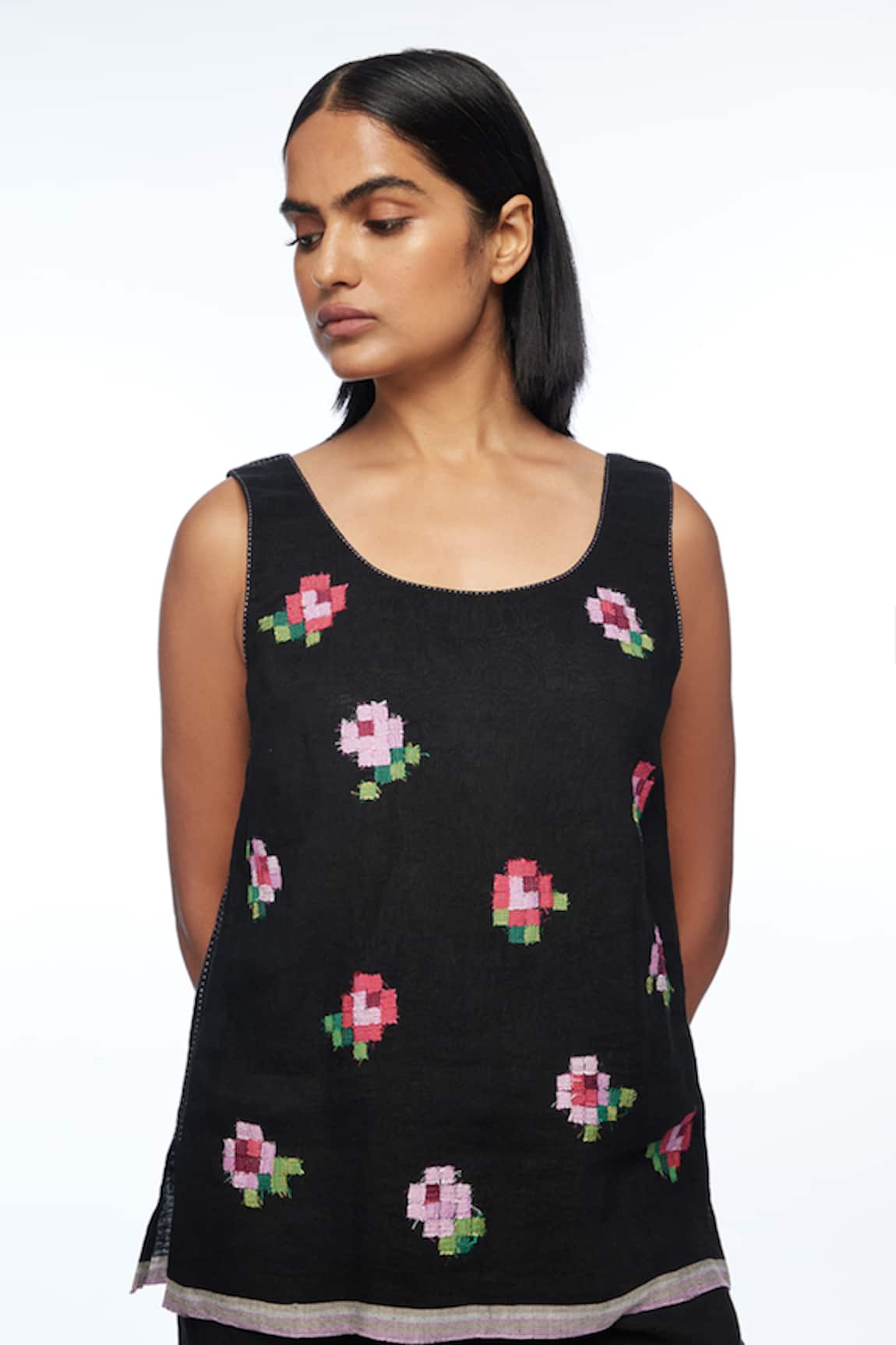 Payal Pratap Bugensis Floral Embroidered Camisole Top 