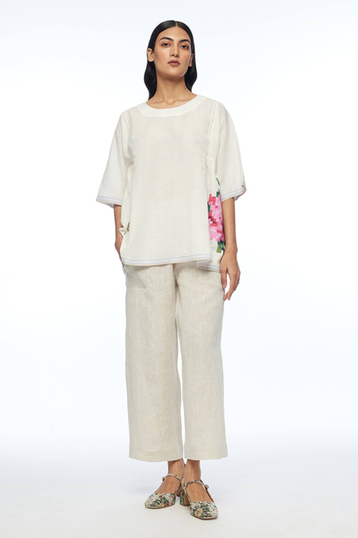 Payal Pratap Carolinae Round Neck Top 