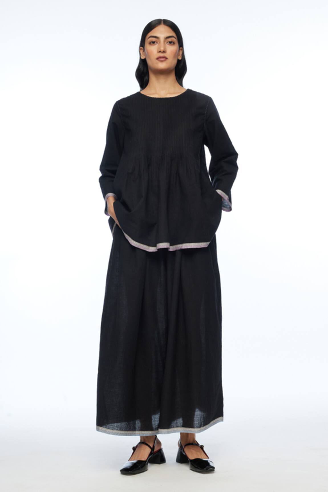 Payal Pratap Damascena Pleated Top 