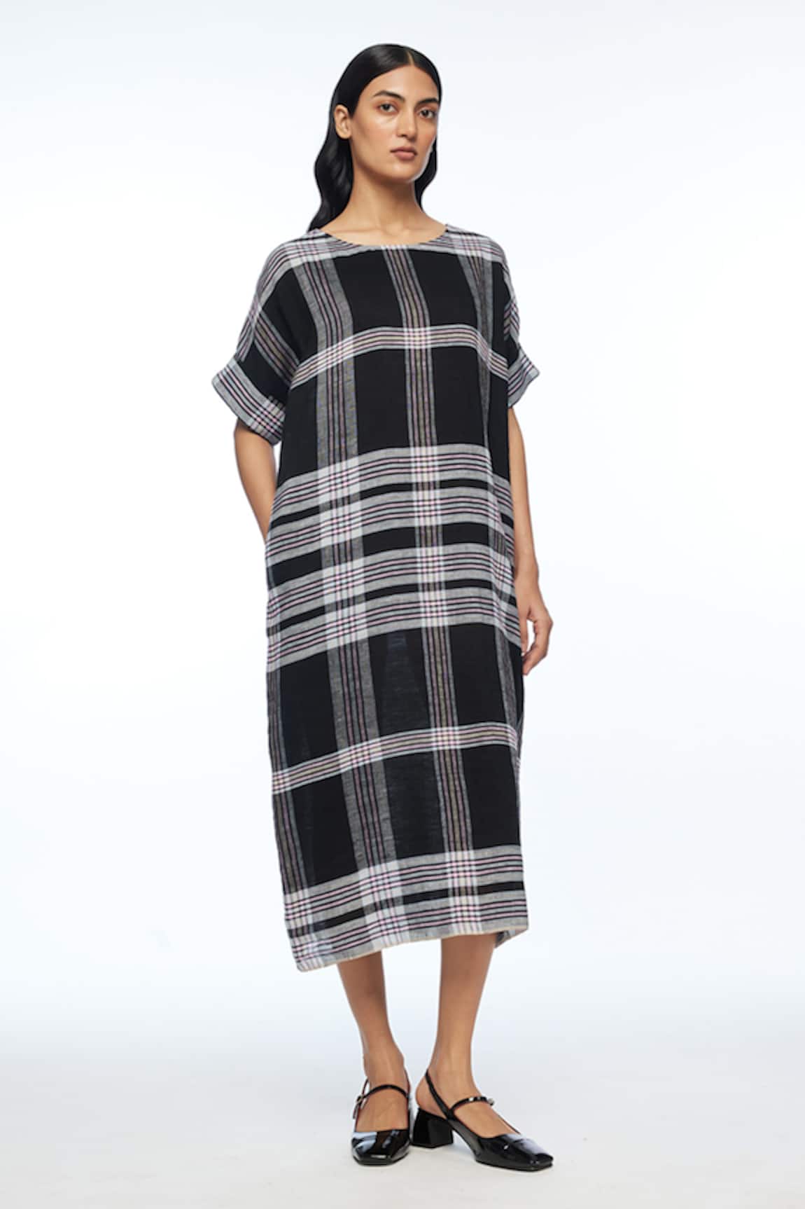 Payal Pratap Dumalis Boat Neck Midi Dress 
