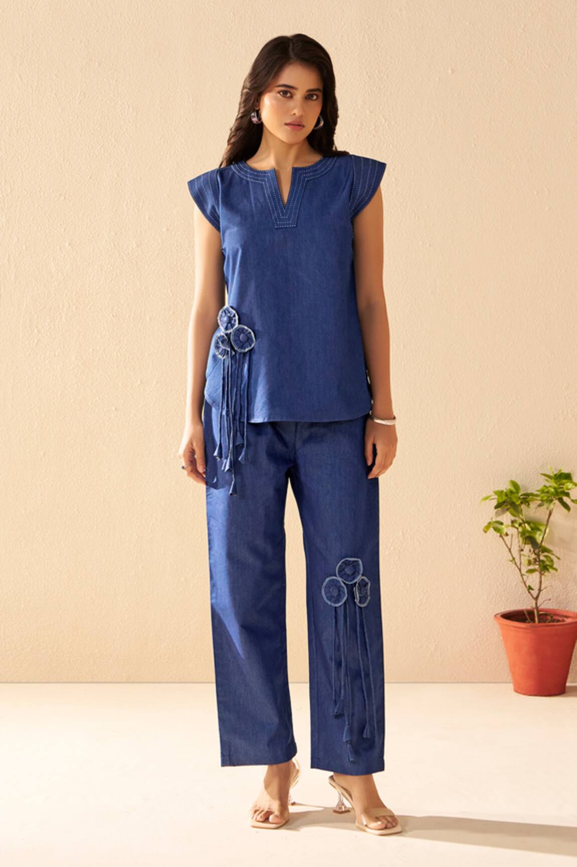 Savaaya Twilight Denim Pant Set 