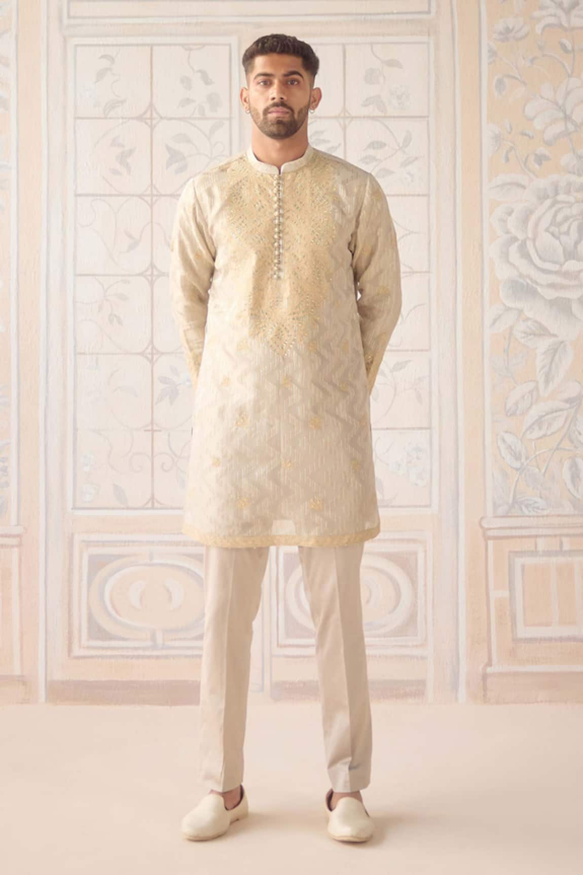 Shyam Narayan Prasad Designer Embroidered Kurta Set 