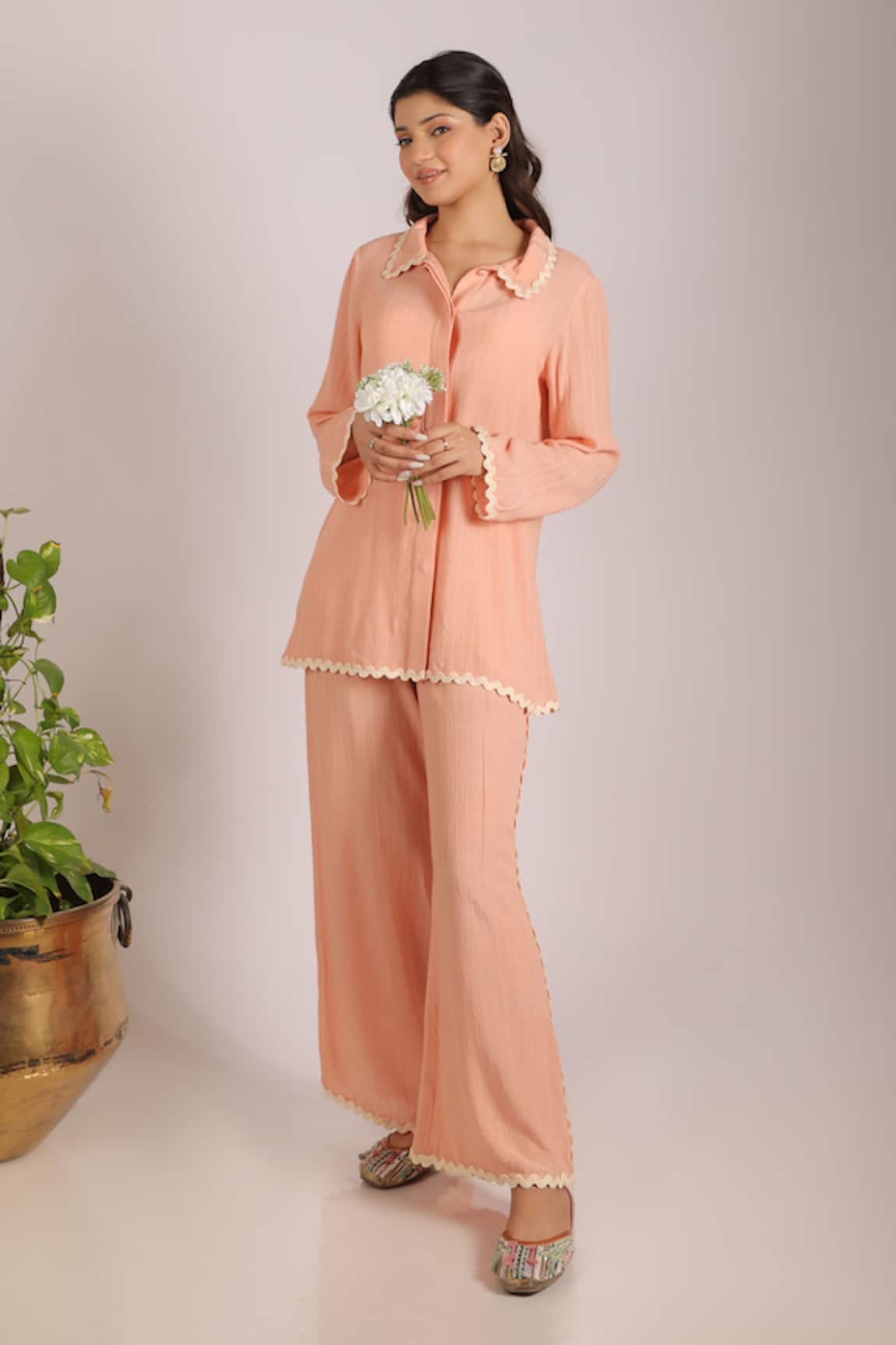 Grass & Sunshine Peach Radiance Co-ord Set 