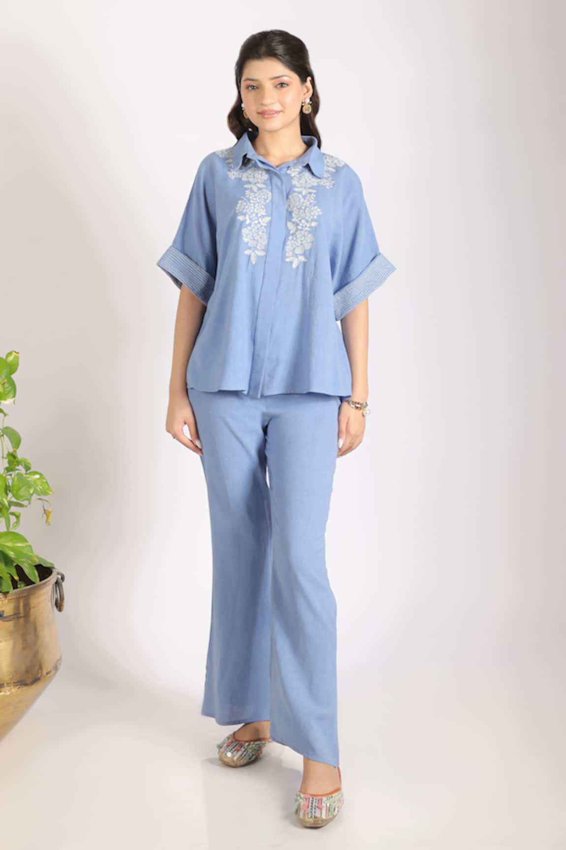 Grass & Sunshine Blue Blossom Co-ord Set 