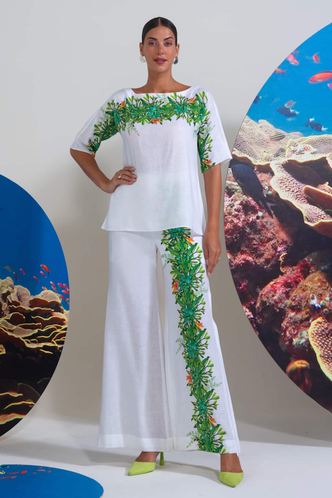 Nautanky Floral Embroidered Pant Set 
