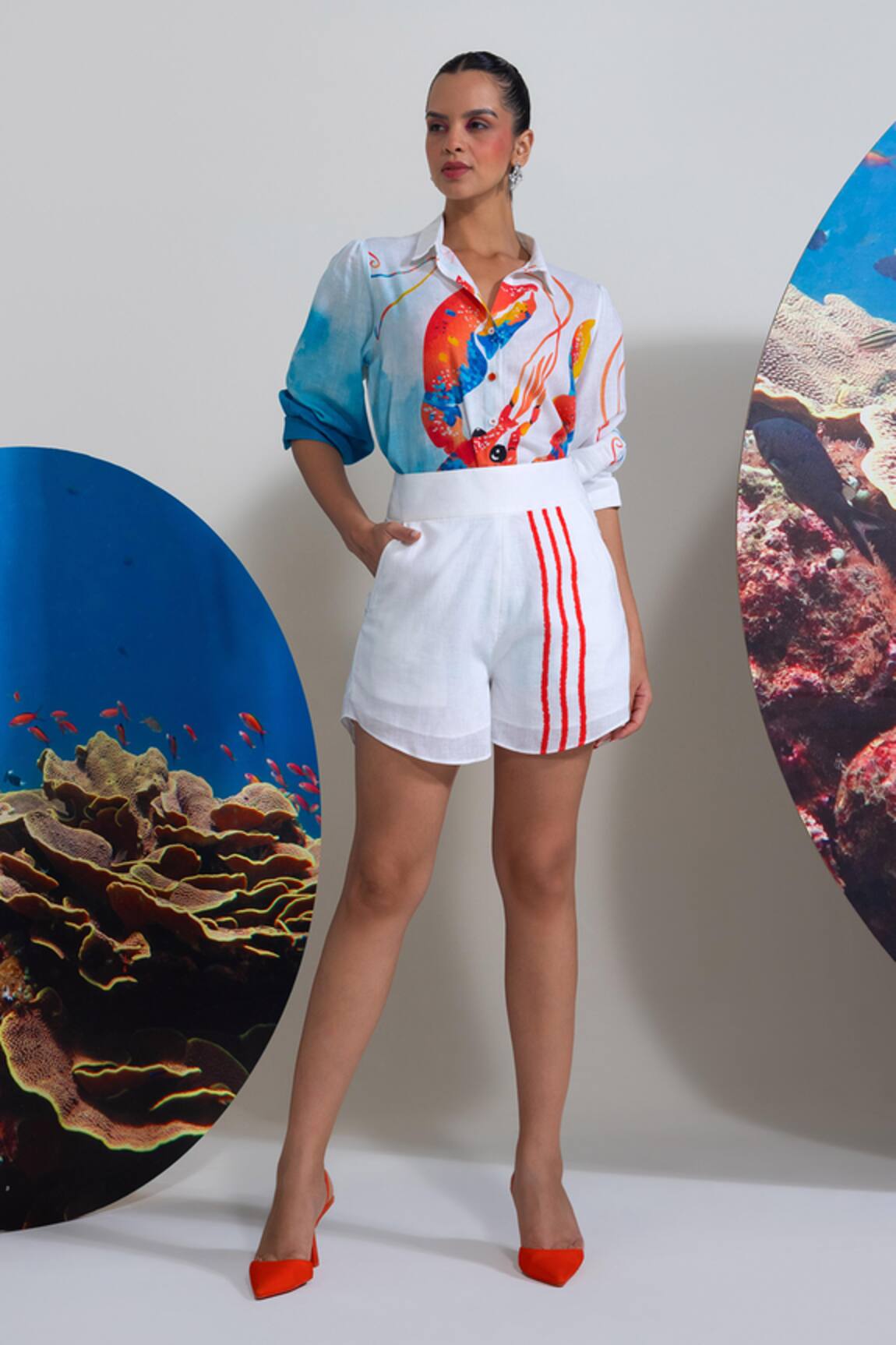 Nautanky Deep End Darling Shirt & Shorts Set 