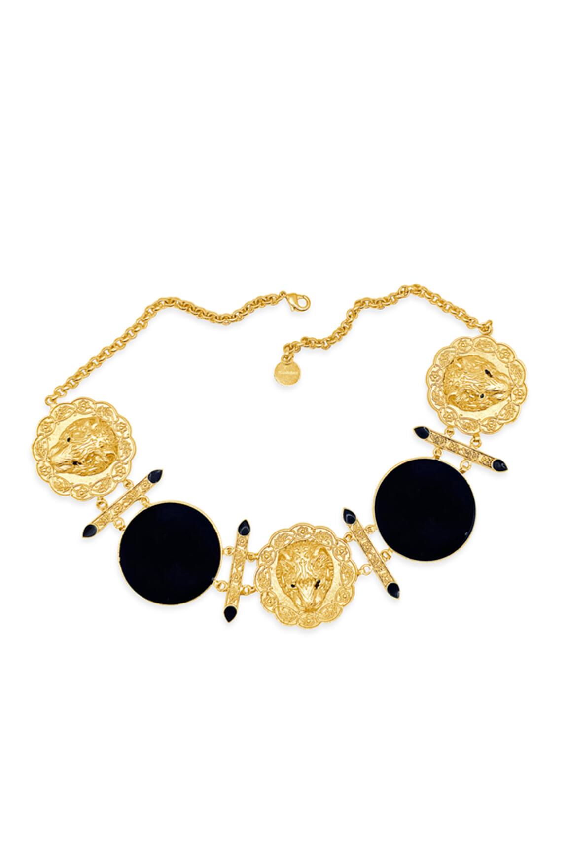 MAALICIOUS JEWELRY Huli Tiger 24K Gold Plated Necklace 