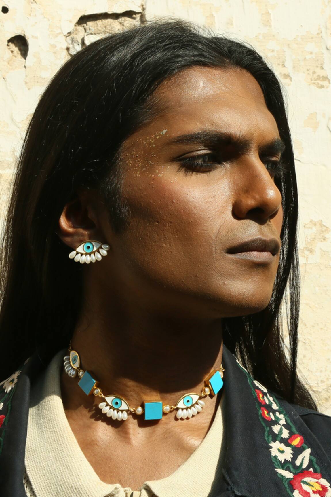 MAALICIOUS JEWELRY Evil Eye Choker Necklace 