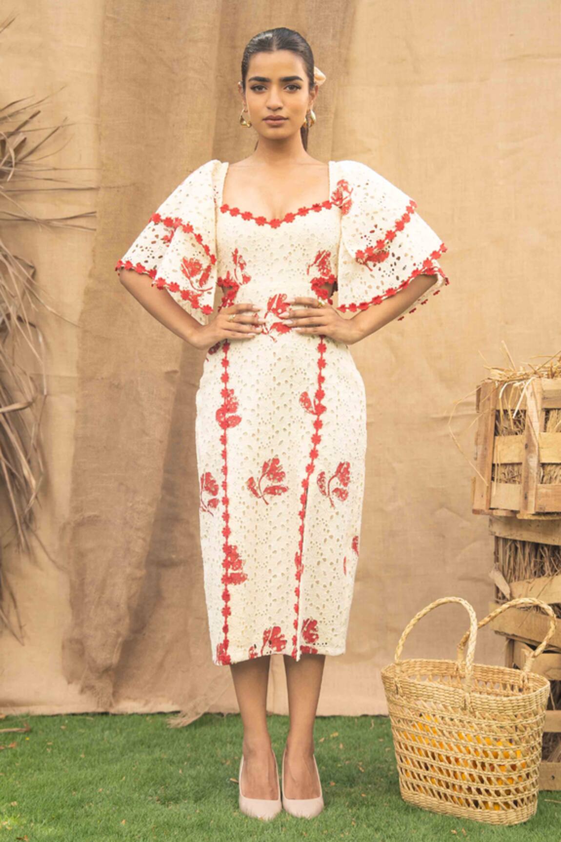 Kalakaari By Sagarika Floral Embroidered Maxi Dress 