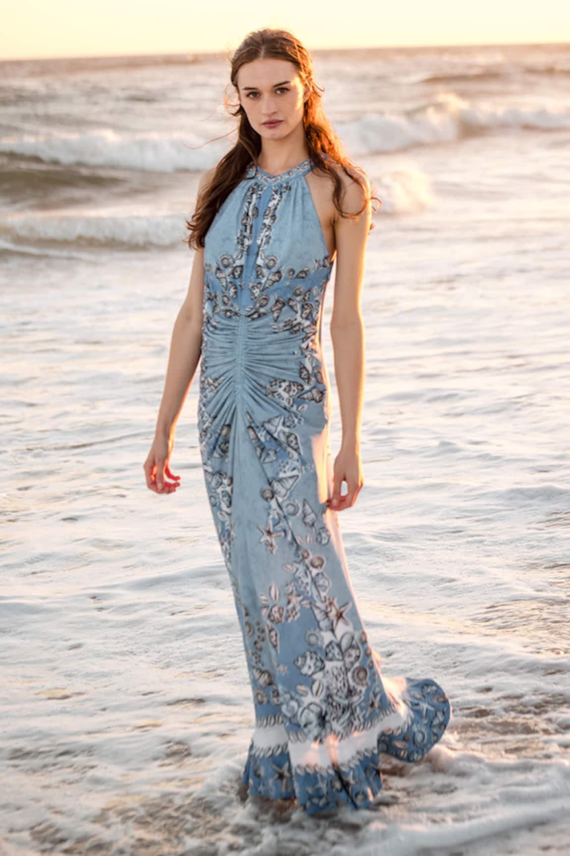 RANNA GILL Gathered Maxi Dress 